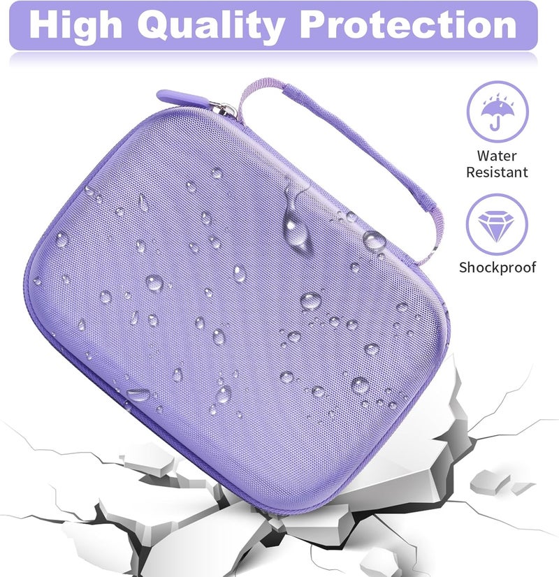 Hikkon Camera Case Compatible for ESOXOFFORE/Upgrade/Dylanto/Yehtta/HiMont/CAMCLID Kids Instant Print Camera Toy,Portable Digital Camera Storage Holder Organizer Bag (Case Only) - Purple - Image 5